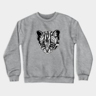 Leopard cat kitten - ink illustration Crewneck Sweatshirt